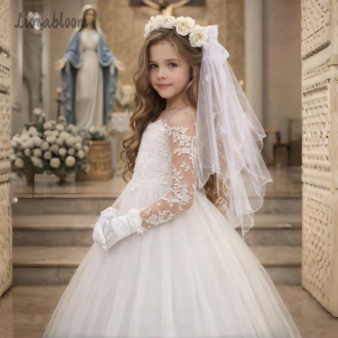 Formal Skirt - فستان زفاف دانتيل للبنات مصمم خصيصًا