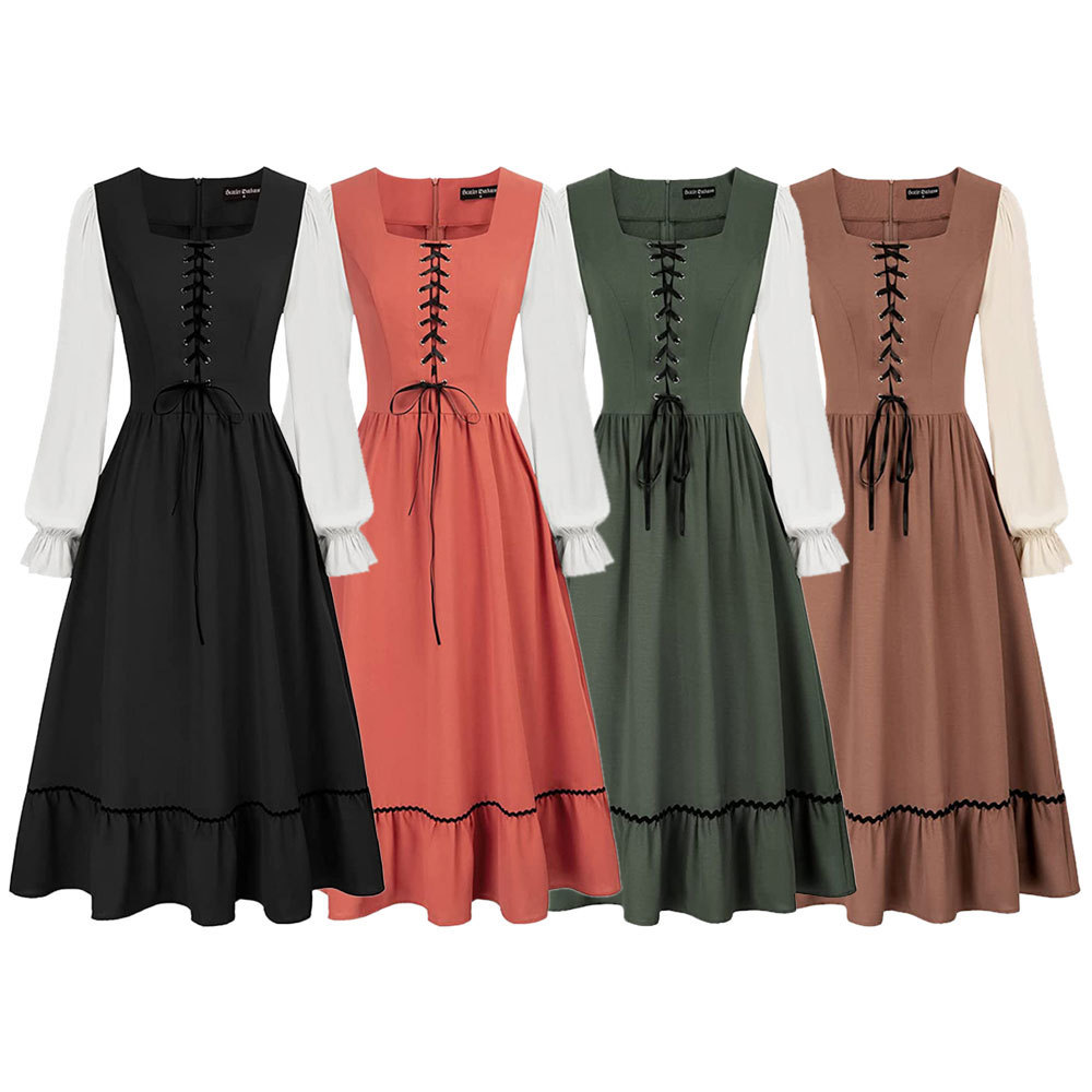 Midi Dress - فستان نسائي ميدي بتصميم عتيق مستوحى