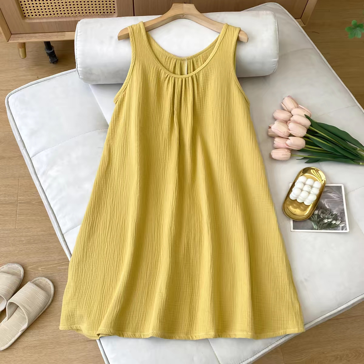 فستان صيفي نسائي كاجوال بدون أ - مراجعة Midi Dress وسعره