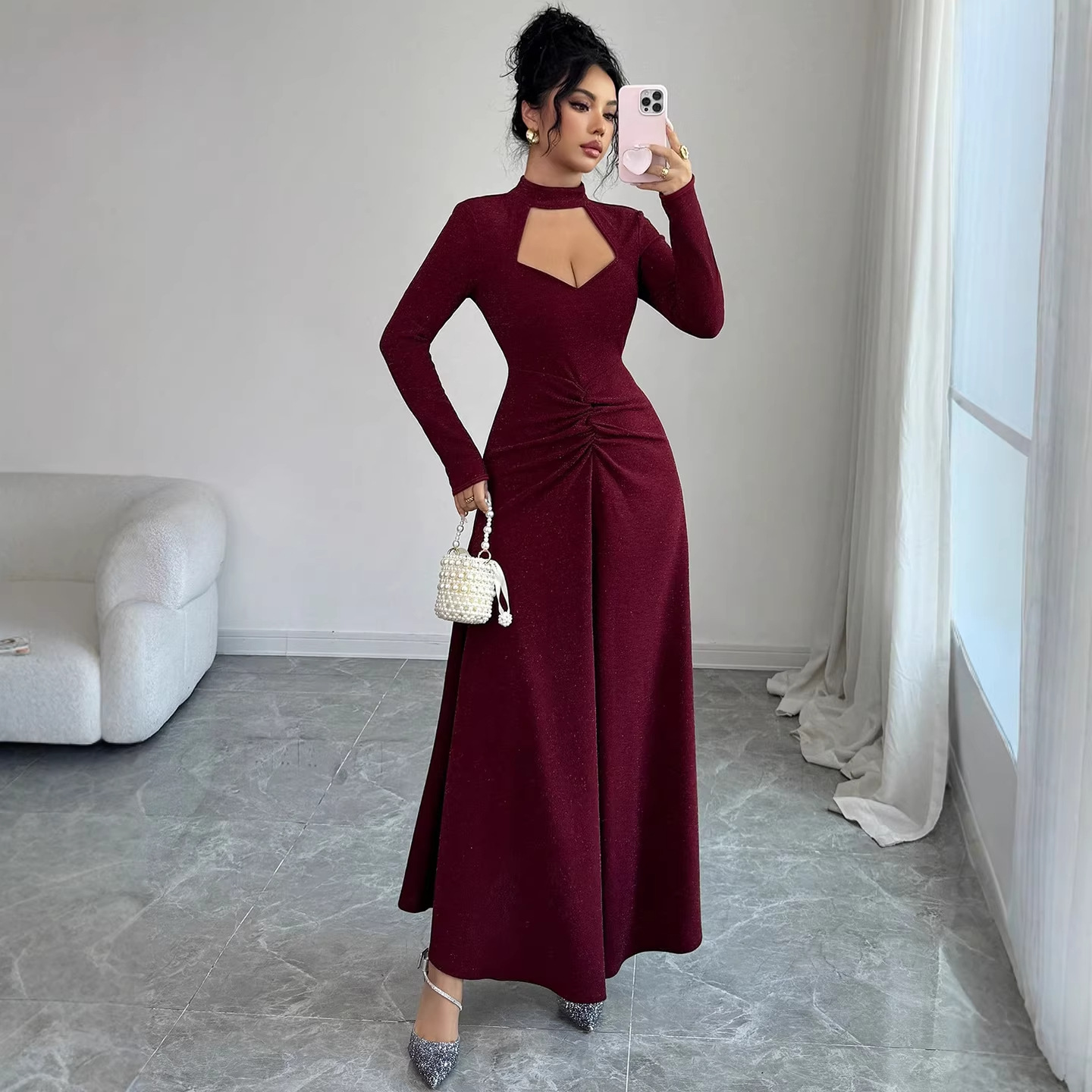 فستان ميدي ضيق مثير بتصميم مطو - مراجعة Midi Dress وسعره