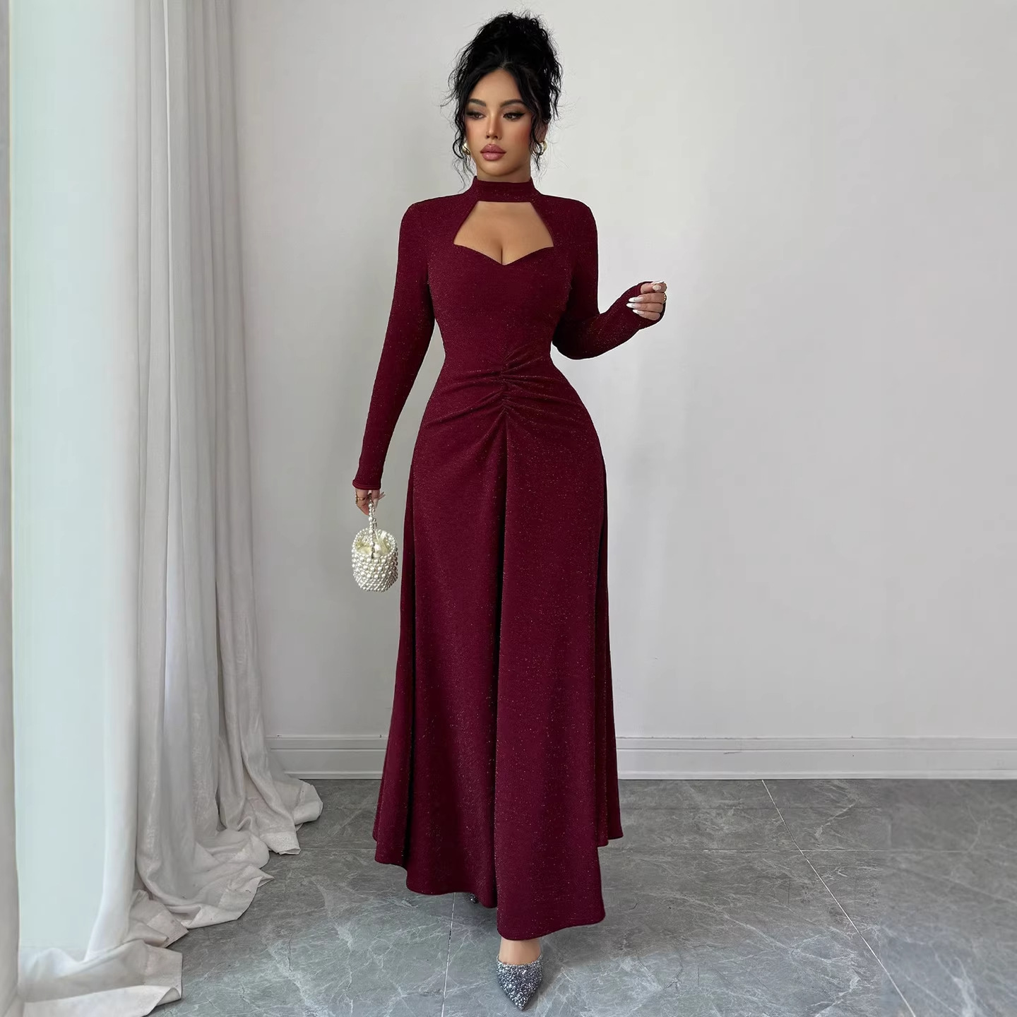 فستان ميدي ضيق مثير بتصميم مطو - مراجعة Midi Dress وسعره