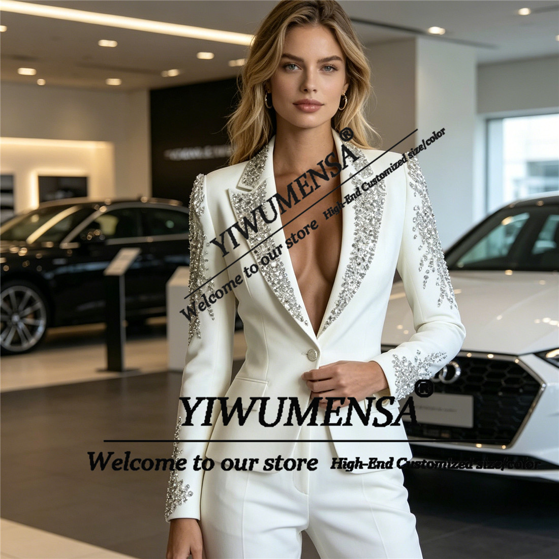 بدلات نسائية فاخرة من قطعتين م - مراجعة Womens Blazer وسعره