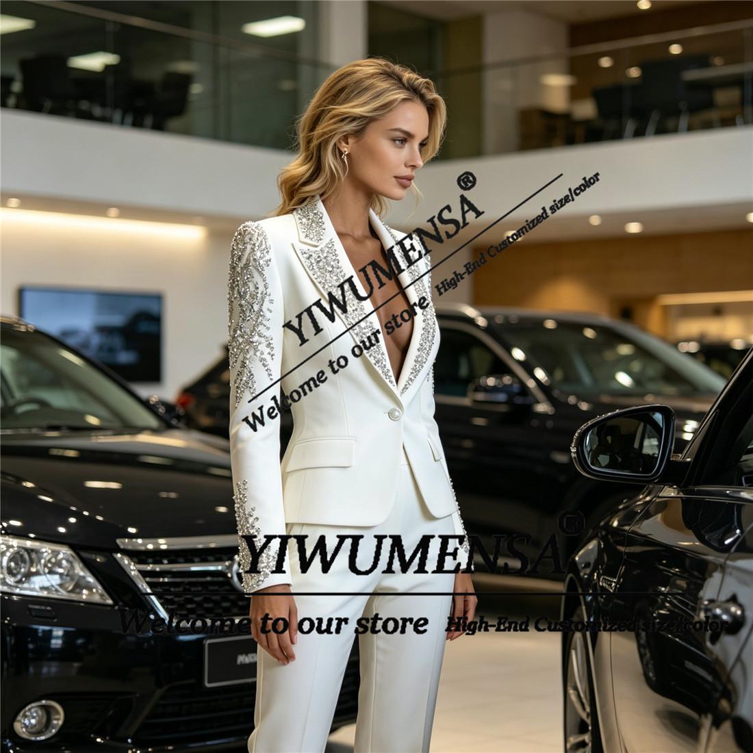 بدلات نسائية فاخرة من قطعتين م - مراجعة Womens Blazer وسعره
