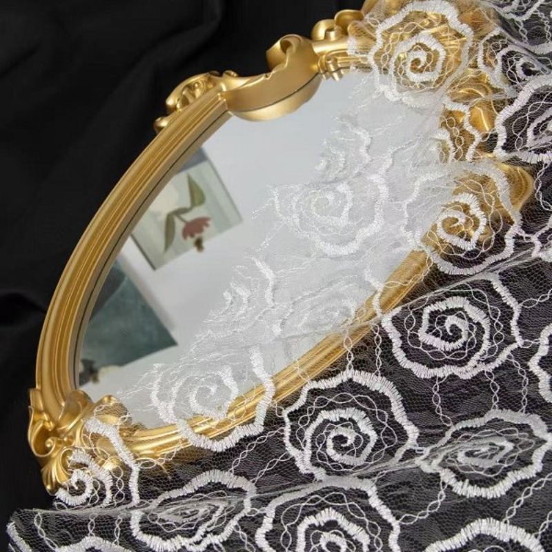 قماش دانتيل مطرز من التول بتطر - مراجعة Lace Dress وسعره