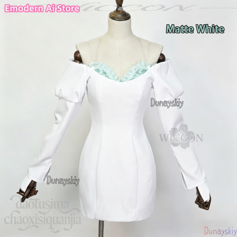 فستان سهرة أبيض جديد بتصميم كر - مراجعة Evening Gown وسعره