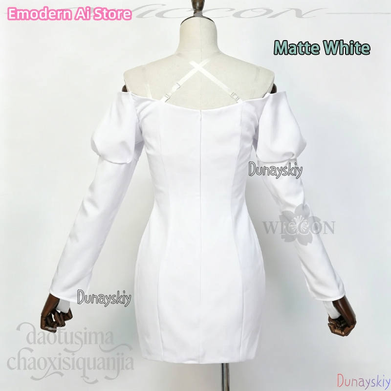 فستان سهرة أبيض جديد بتصميم كر - مراجعة Evening Gown وسعره