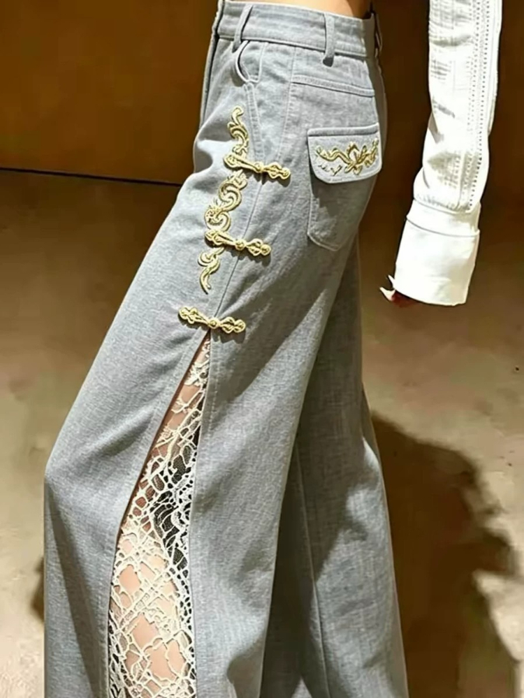 بنطلون نسائي مصمم خصيصًا، رماد - مراجعة Tailored Trouser Wide وسعره