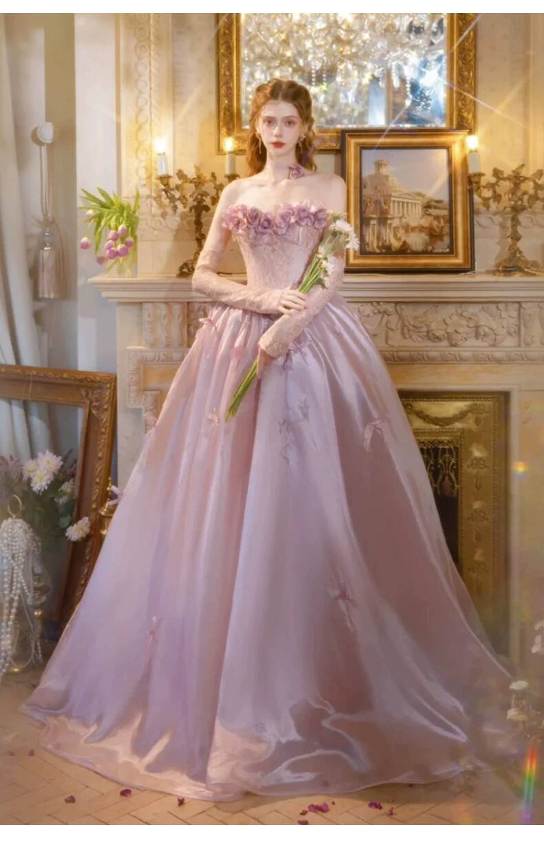 فستان سهرة طويل من الساتان بتص - مراجعة Formal Dress وسعره