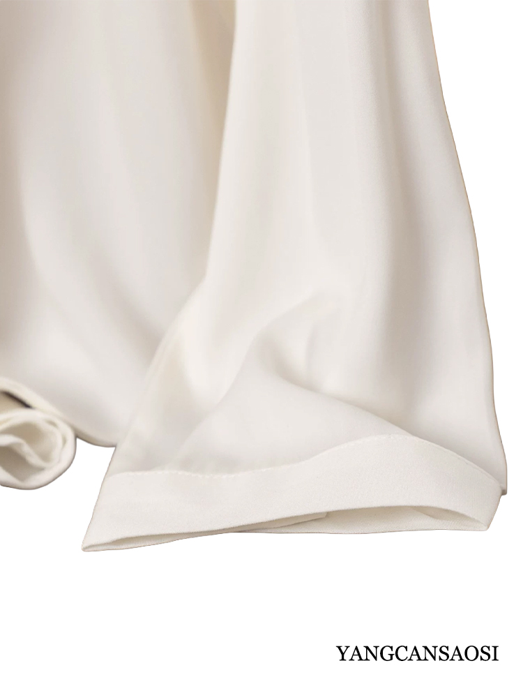 قميص نسائي طويل الأكمام مناسب  - مراجعة Silk Blouse وسعره