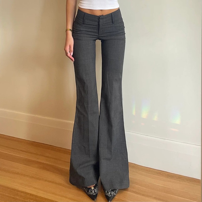 بنطلون رمادي طويل بقصة واسعة م - مراجعة Tailored Trouser Wide وسعره