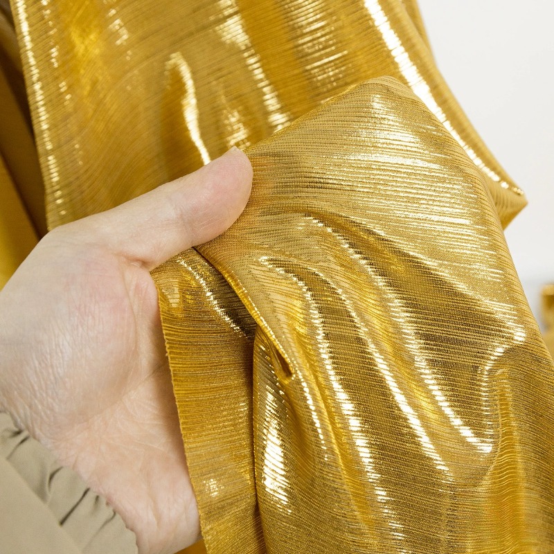 قماش محبوك مضلع باللون الأصفر  - مراجعة Evening Gown وسعره