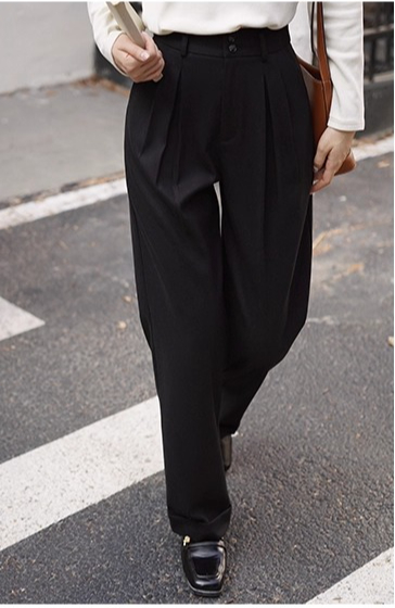 بنطلون عالي الخصر يشبه الصوف ل - مراجعة Tailored Trouser Wide وسعره