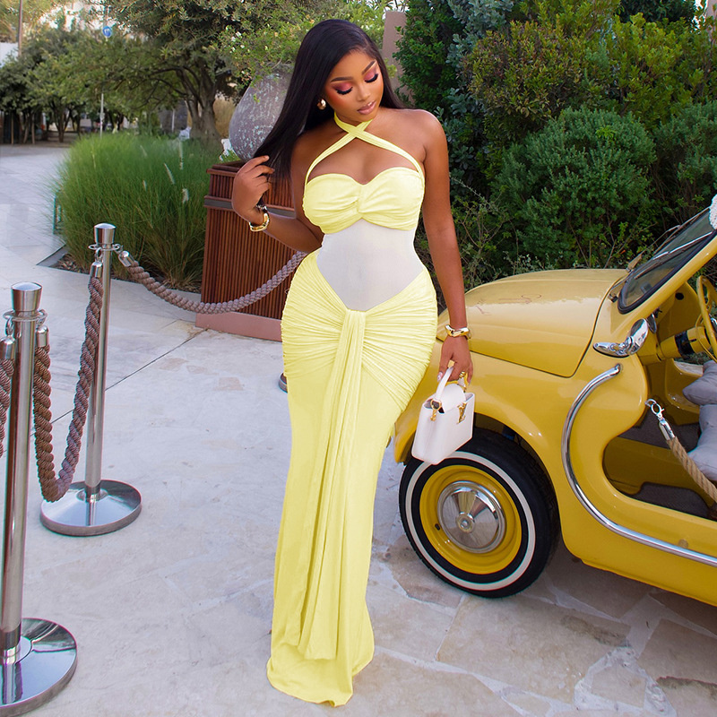 فستان نسائي ضيق بدون ظهر بياقة - مراجعة Midi Dress وسعره