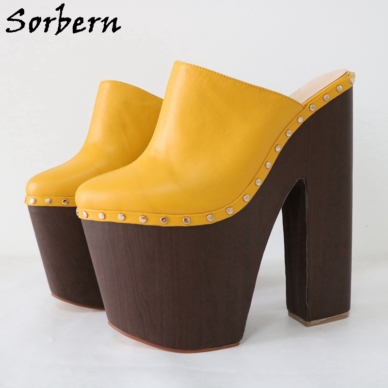 Sorbern الزنجبيل الأصفر حذاء ب - مراجعة Pump Heel Block وسعره