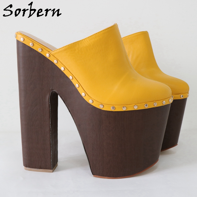 Sorbern الزنجبيل الأصفر حذاء ب - مراجعة Pump Heel Block وسعره