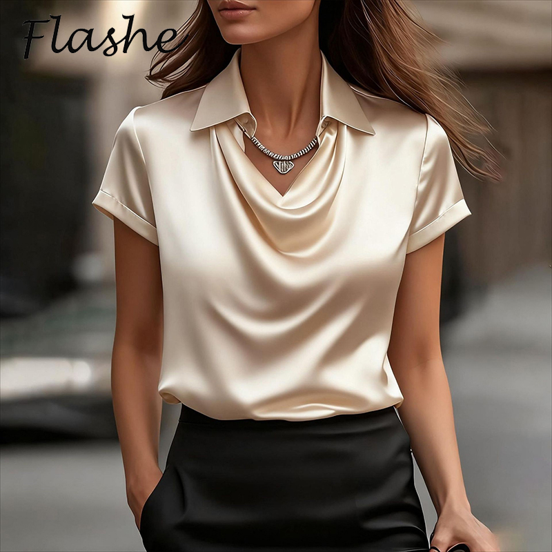 كل مباراة الساتان قميص المرأة  - مراجعة Silk Blouse وسعره