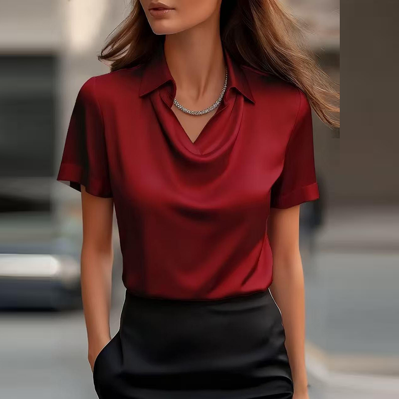 كل مباراة الساتان قميص المرأة  - مراجعة Silk Blouse وسعره