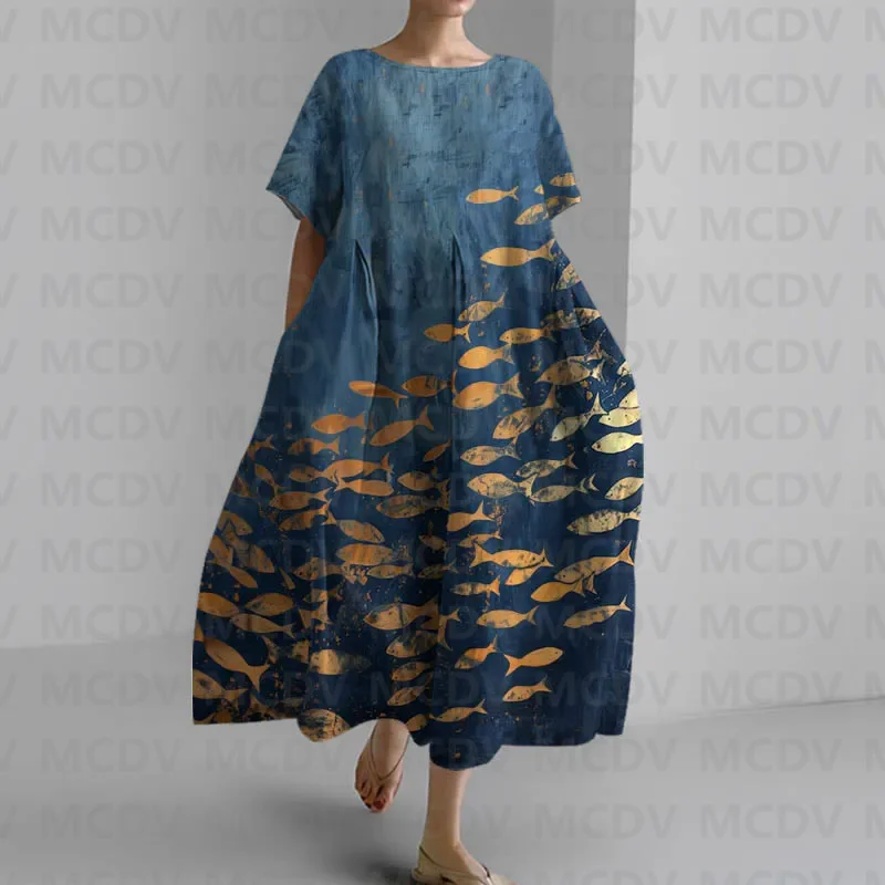 اليابانية خمر الأسماك الفن طبا - مراجعة Midi Dress وسعره