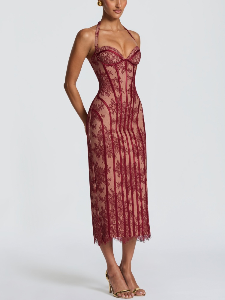 فستان ميدي نسائي أنيق من الدان - مراجعة Midi Dress وسعره