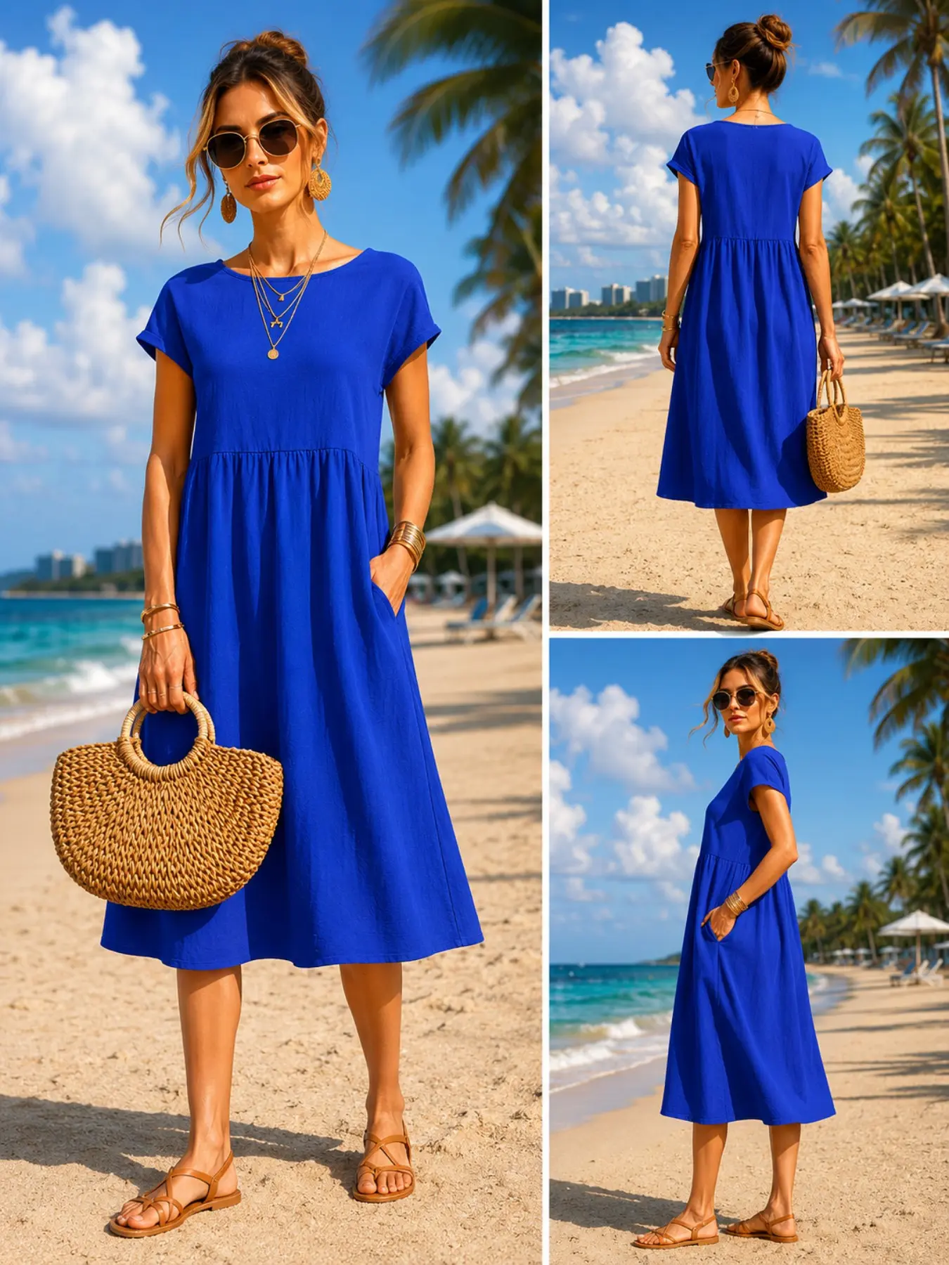 فستان نسائي كاجوال متوسط الطول - مراجعة Midi Dress وسعره