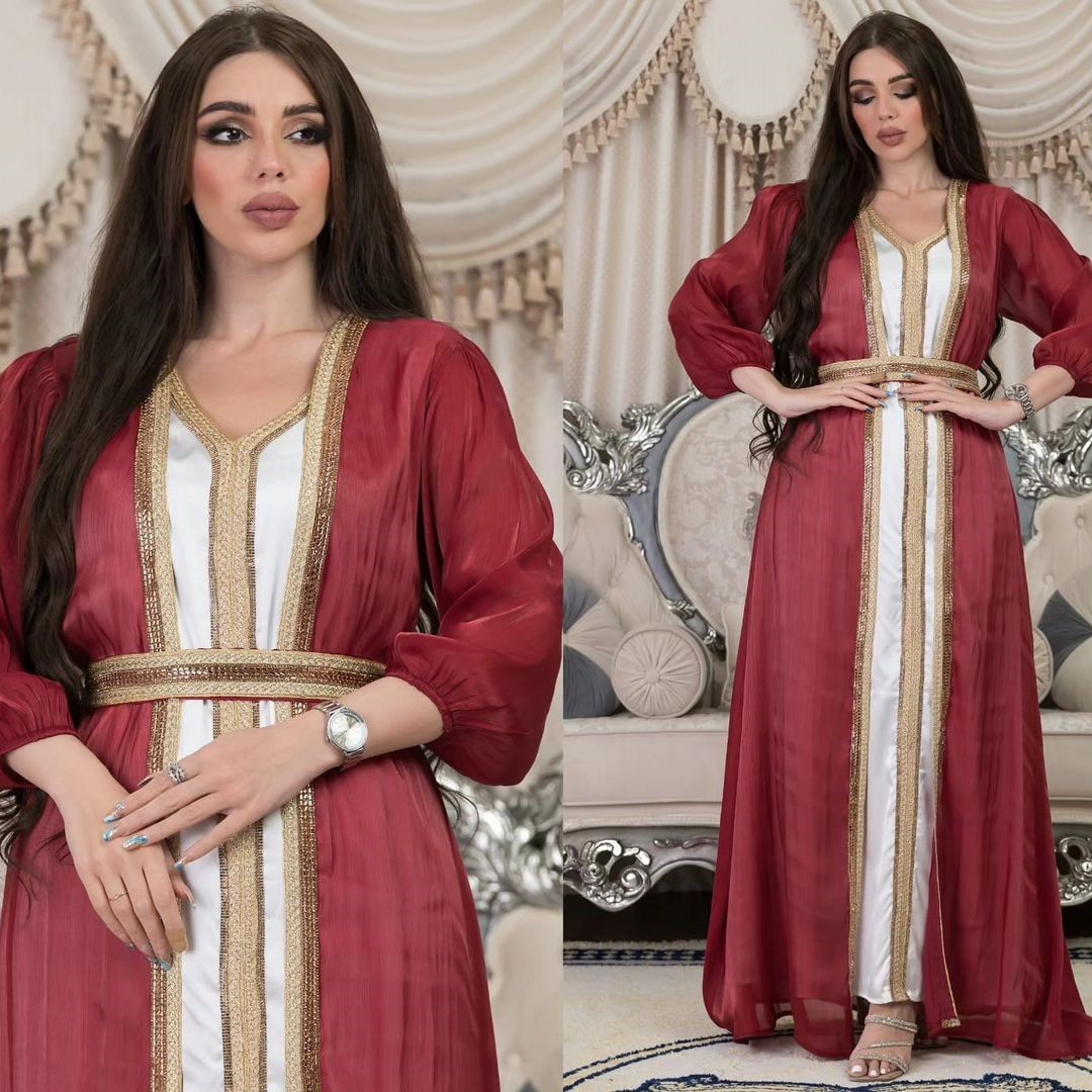 فستان سهرة طويل من الساتان بلو - مراجعة Evening Gown وسعره