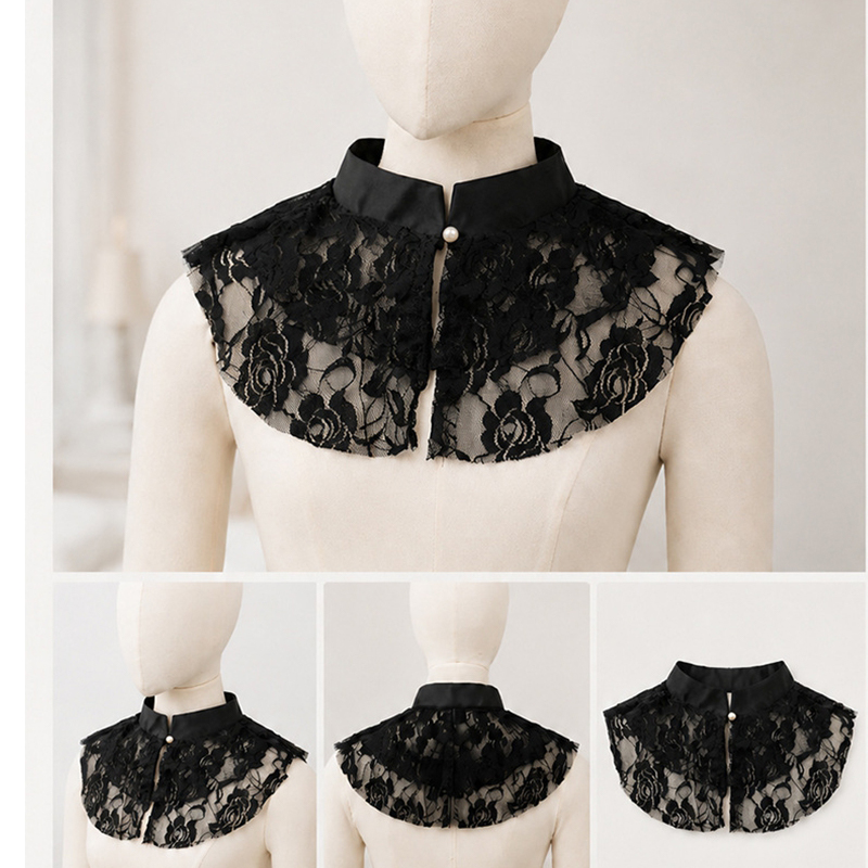 ياقة دانتيل أنيقة مزخرفة بالزه - مراجعة Lace Dress وسعره